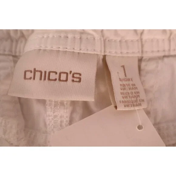 Chico's White Bermuda Shorts Mid-rise Waistband Casual Size 1 - Picture 8 of 12